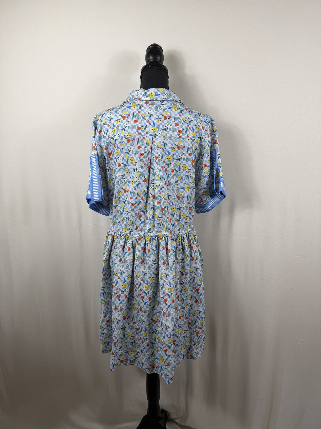 Hunter Bell Floral Print Mini Dress – Blue Multi – back