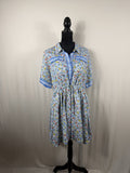 Hunter Bell Floral Print Mini Dress – Blue Multi – front