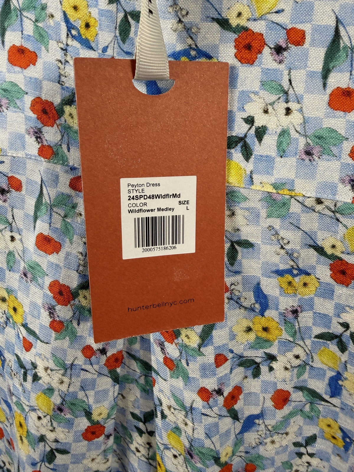 Hunter Bell Floral Print Mini Dress – Blue Multi – label