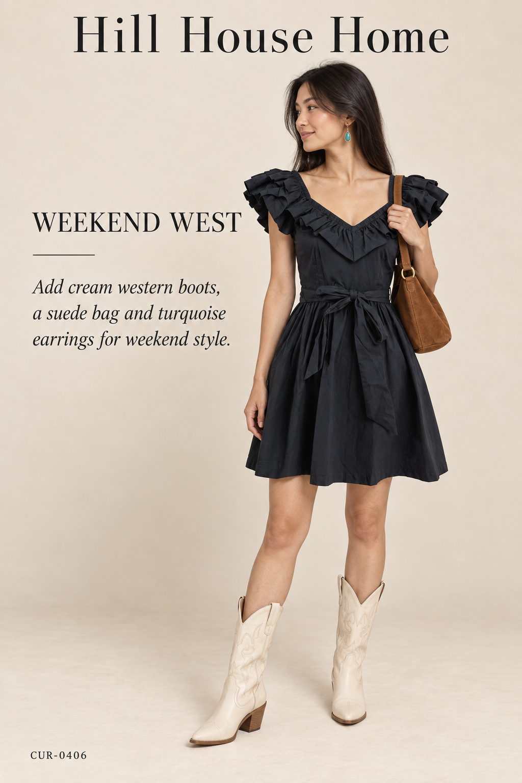 Hill House Home The Ana Dress - Black Poplin