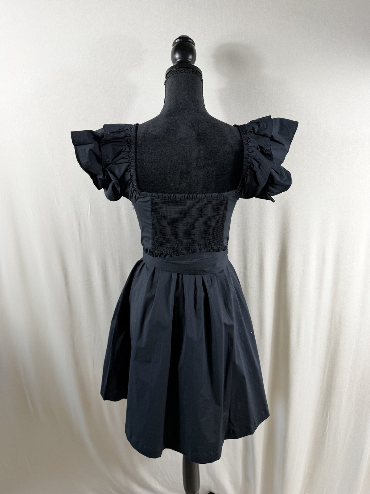 Hill House Home The Ana Dress - Black Poplin - back