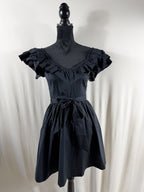 Hill House Home The Ana Dress - Black Poplin - front