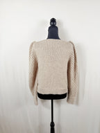 LoveShackFancy Baby Alpaca Bateau Sweater – Oatmeal – back
