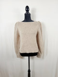 LoveShackFancy Baby Alpaca Bateau Sweater – Oatmeal – front