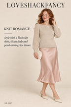 LoveShackFancy Baby Alpaca Bateau Sweater – Oatmeal – styled editorial look 3