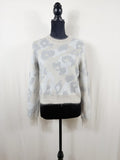 rag & bone Angora Animal Print Sweater – Grey – front