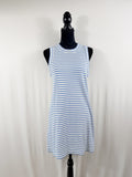 Veronica Beard Ina Striped Sleeveless Dress – Blue & White – front