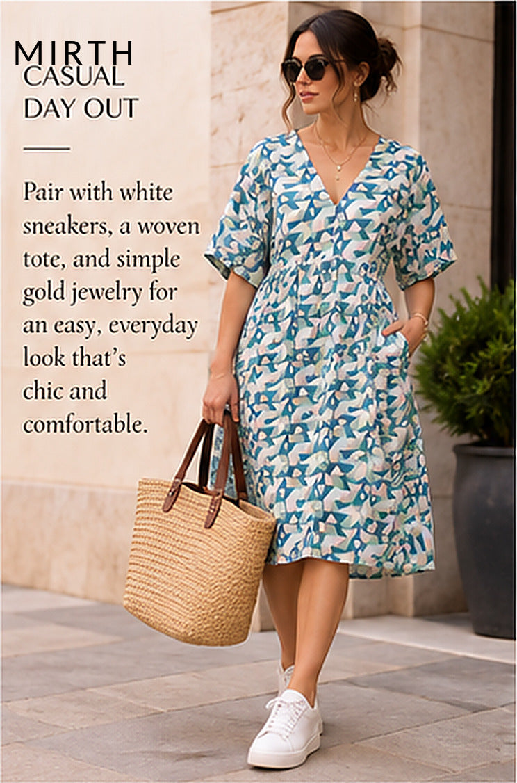 MIRTH Sonoma Dress – styled editorial look 1