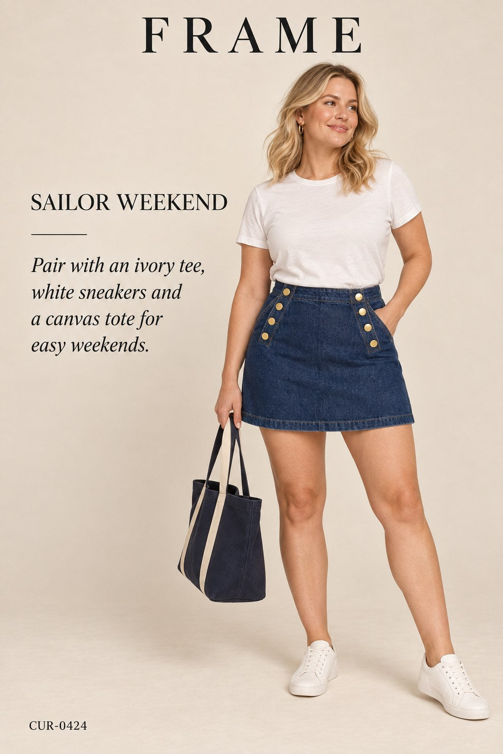 FRAME Sailor Snap Skirt – Celestine