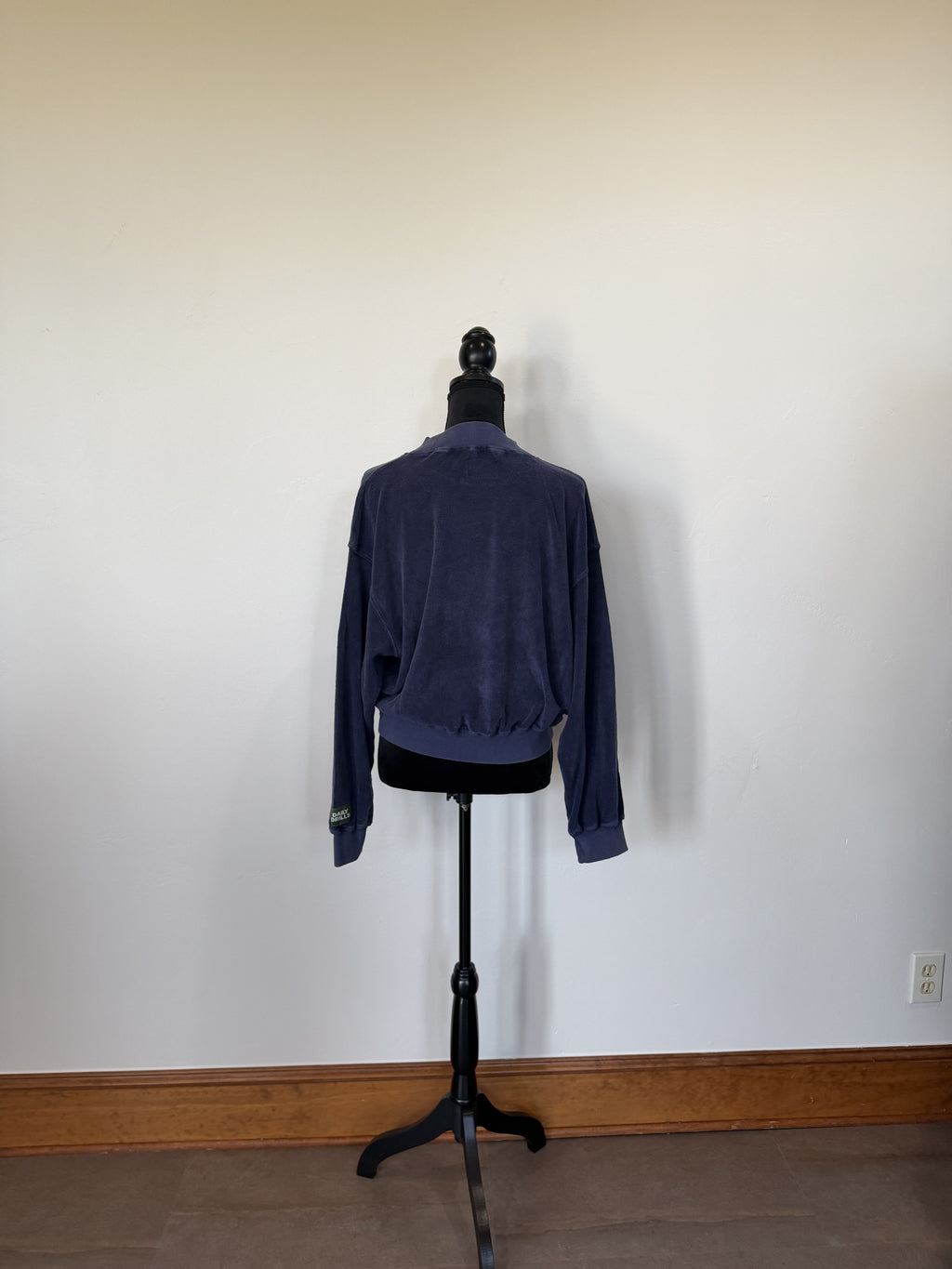 Daily Drills Terry Vintage Crew - Sunbleached Navy - back