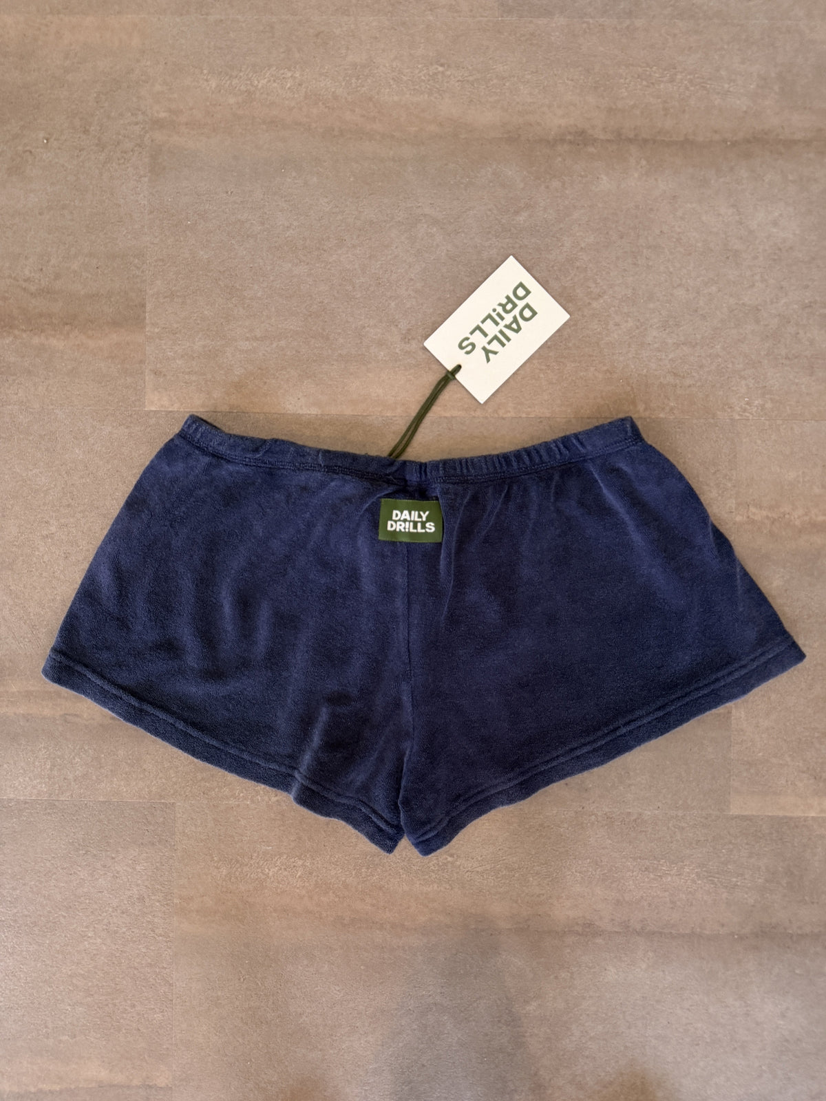 Daily Drills Terry Micro Shorts - Sunbleached Navy - back