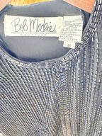 Bob Mackie Boutique 1980s Beaded Silk Blouson Shift Dress – label