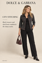 Dolce & Gabbana Vintage Wool-Blend Denim Jacket – Grey, Leopard Lining – styled: City Stitching