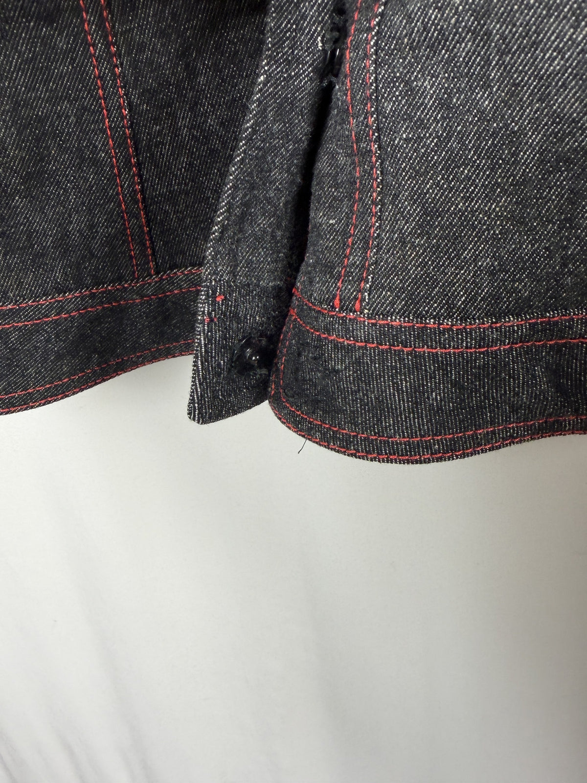 Dolce & Gabbana Vintage Wool-Blend Denim Jacket – Grey, Leopard Lining – detail