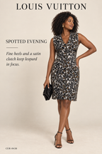 Louis Vuitton Leopard Mohair Sleeveless Sheath Dress – styled: Spotted Evening