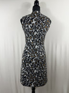 Louis Vuitton 2015 Leopard Mohair Sleeveless Sheath Dress – back