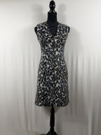 Louis Vuitton 2015 Leopard Mohair Sleeveless Sheath Dress – front
