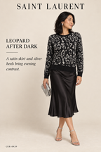 Saint Laurent Leopard Print Mohair Crew-Neck Sweater – styled: Leopard After Dark