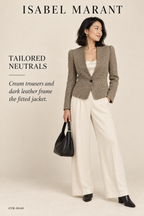Étoile Isabel Marant Linen Check Single-Button Blazer – Neutral – styled: Tailored Neutrals