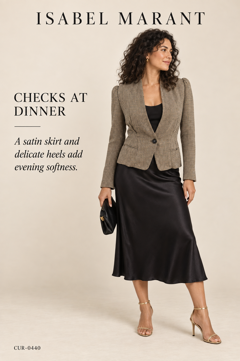 Étoile Isabel Marant Linen Check Single-Button Blazer – Neutral – styled: Checks at Dinner