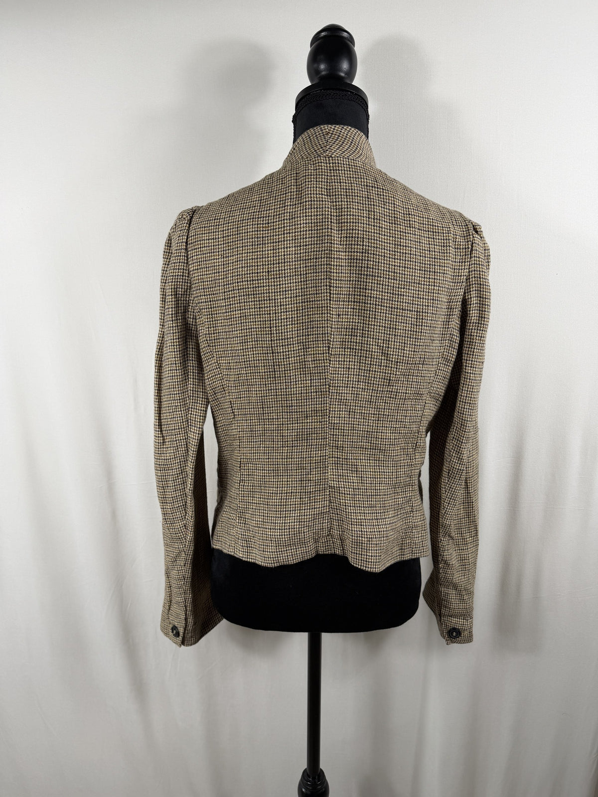 Etoile Isabel Marant Linen Check Single-Button Blazer – Neutral – back