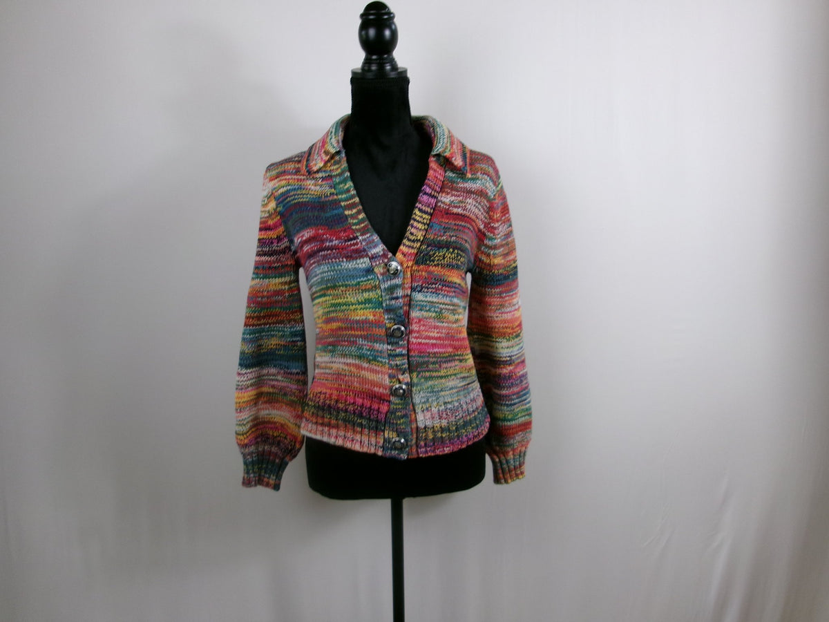 Veronica Beard Damaris Cardigan – Blue Multi – front