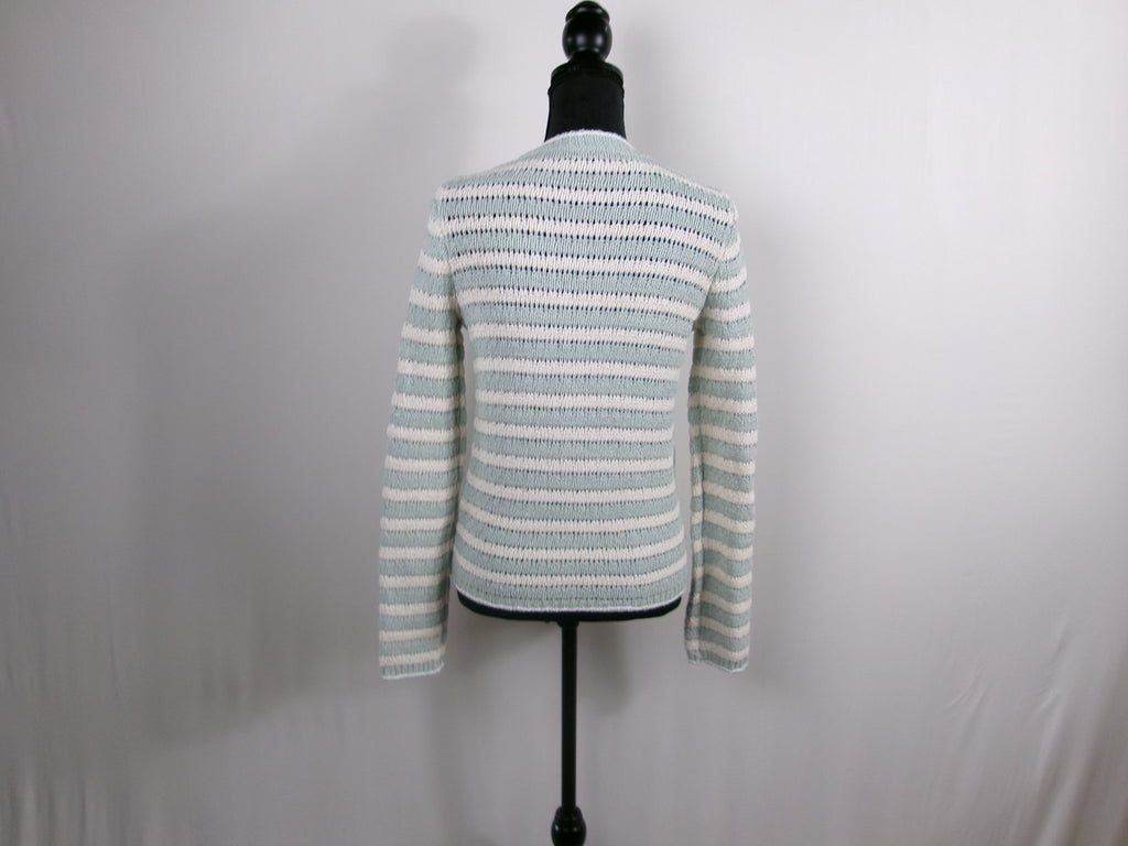 rag & bone Jace Striped Cotton-Blend Lady Cardigan – back