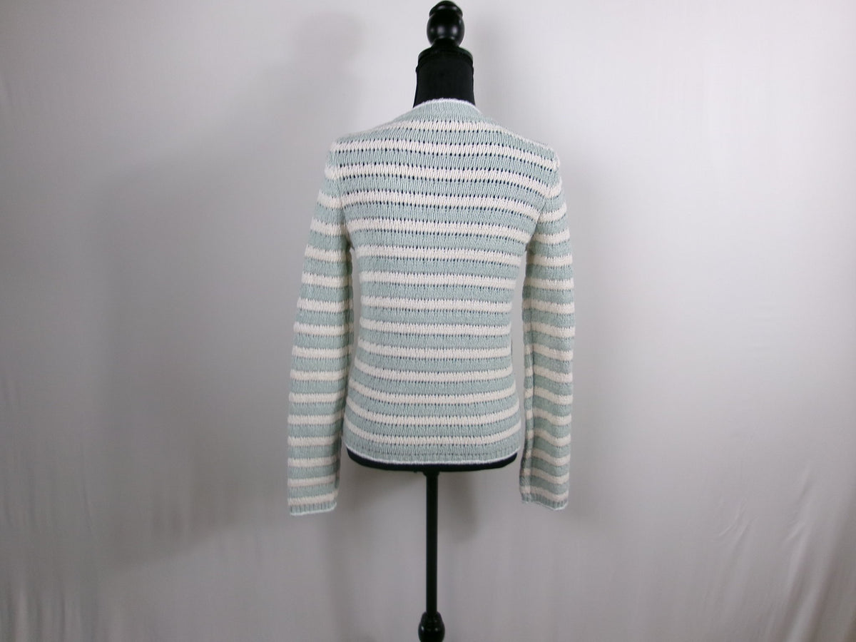 rag & bone Jace Striped Cotton-Blend Lady Cardigan – back