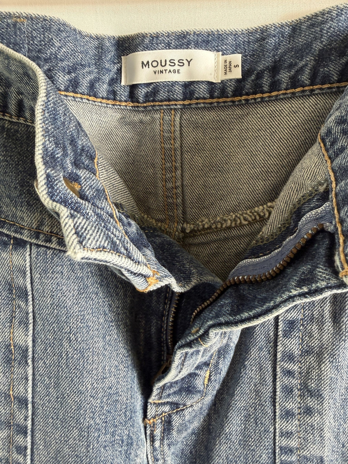 MOUSSY MV Clovernook Tight Skirt – Blue – detail