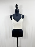 Reformation Organic Cotton V-Neck Crop Top – front