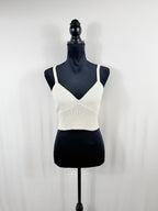 Reformation Organic Cotton V-Neck Crop Top – front