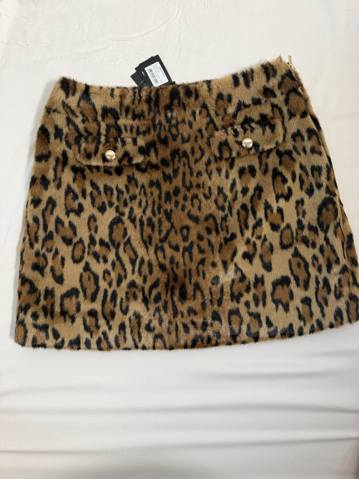 Maje Leopard Print Mini Skirt – Grand Leopard – front