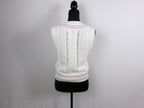rag & bone Crochet Eyelet V-Neck Sleeveless Sweater – back