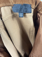 Nili Lotan Rust Corduroy Wide-Leg Trouser – label