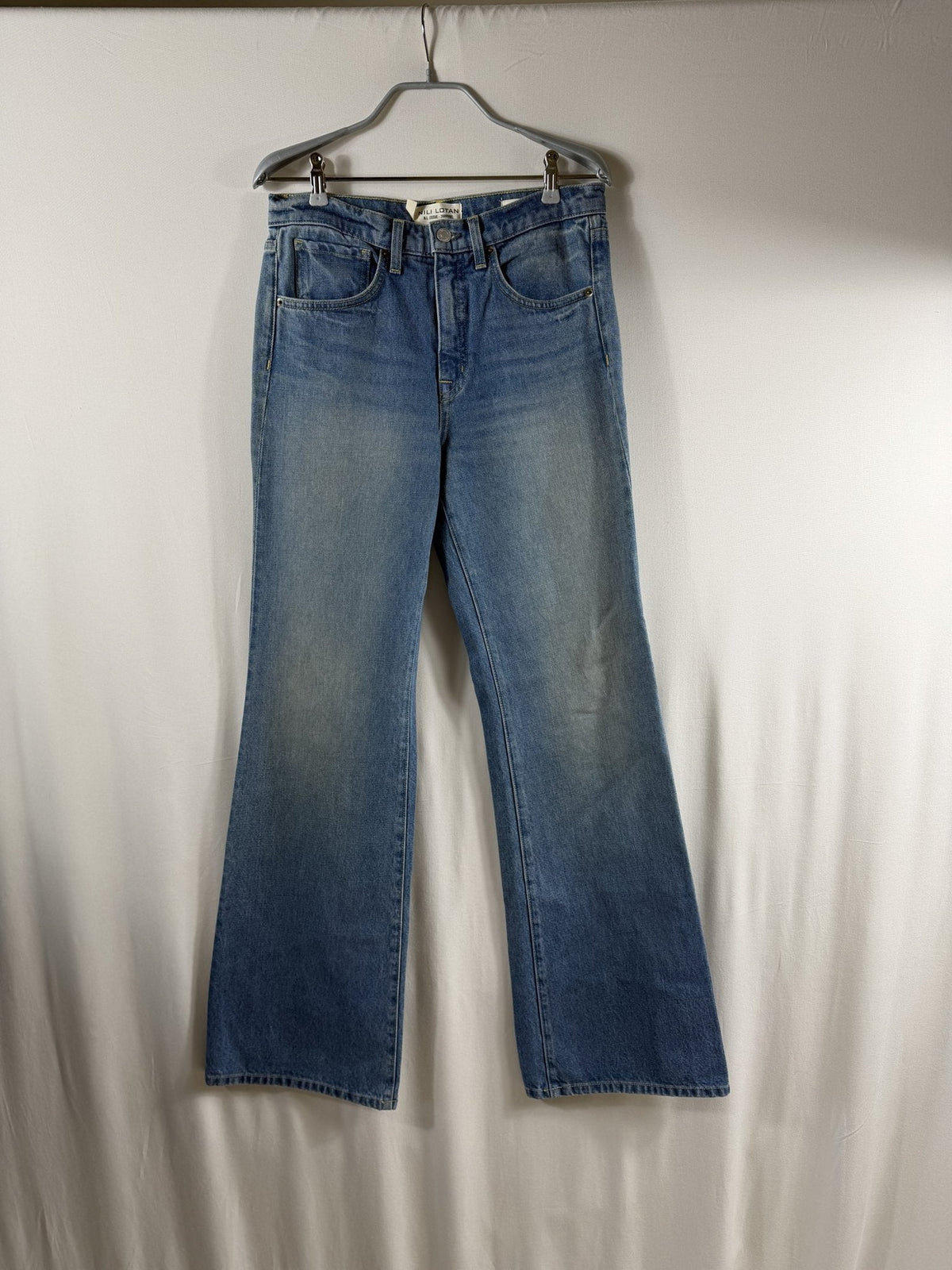Nili Lotan Celia Wide-Leg Jean - Classic Wash - front