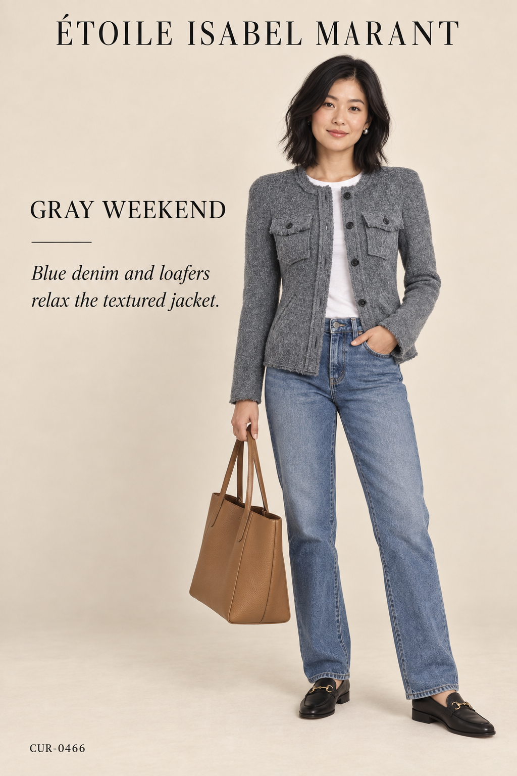 Étoile Isabel Marant Grey Wool Button-Front Jacket