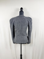 Étoile Isabel Marant Grey Wool Button-Front Jacket – back