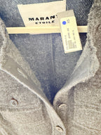 Étoile Isabel Marant Grey Wool Button-Front Jacket – label