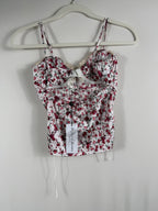 For Love & Lemons Red Rose Corset Crop Top – NWT – back