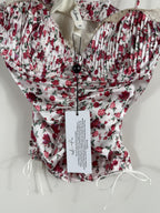 For Love & Lemons Red Rose Corset Crop Top – NWT – detail