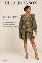 Ulla Johnson Anais Dress – Olive – styled editorial look 3