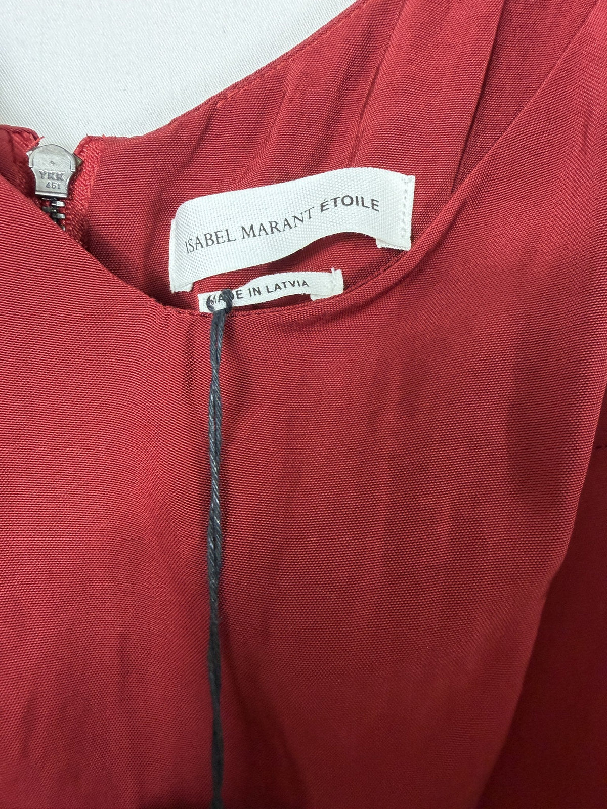Étoile Isabel Marant Faustyn Maxi Dress – Burgundy – label