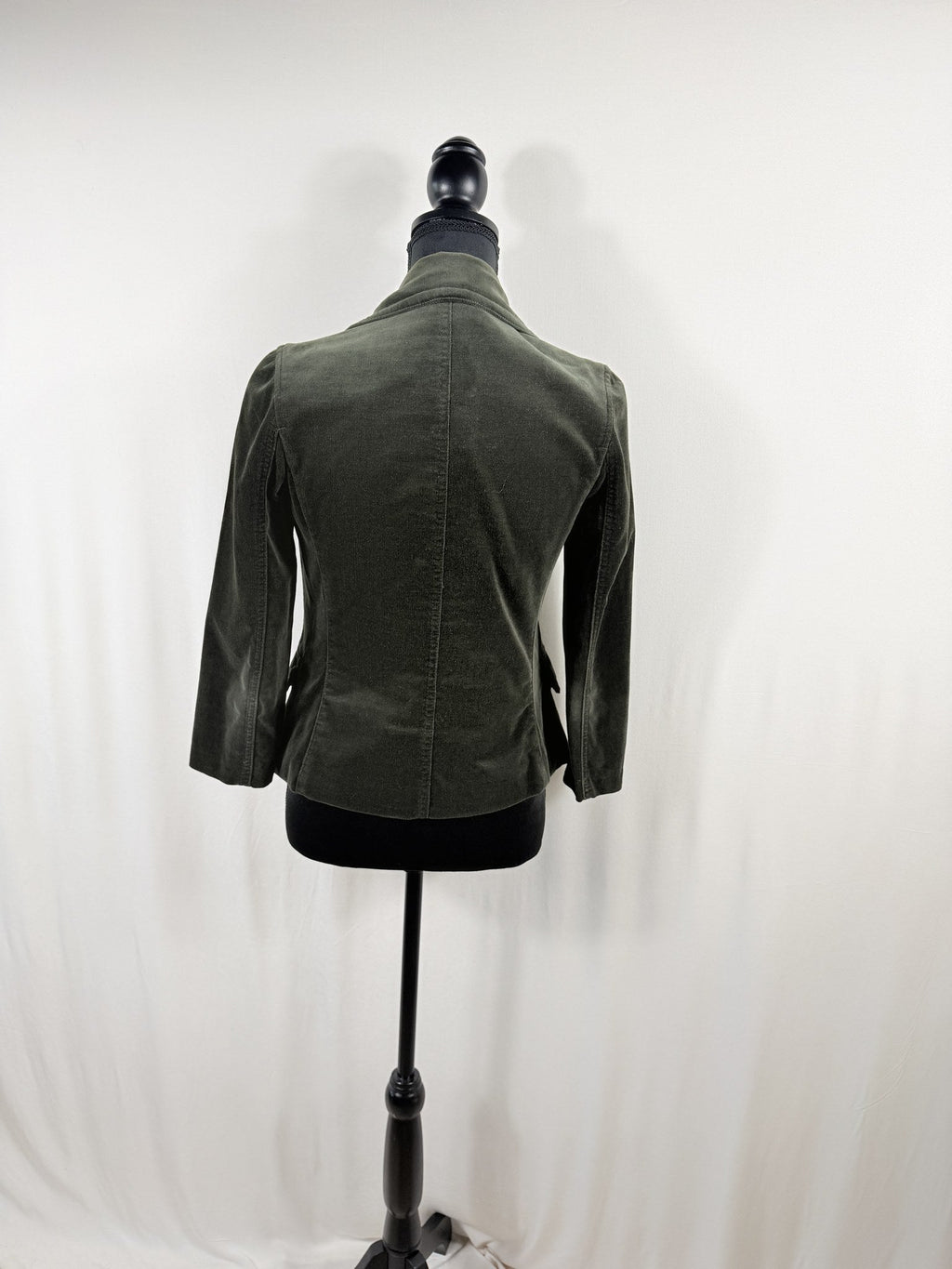 Vince Olive Velvet Blazer – back