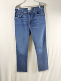 AGOLDE Riley Long High Rise Straight Jean - Stretch - front