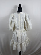 Hunter Bell Gaille Dress – Cream Jacquard – back
