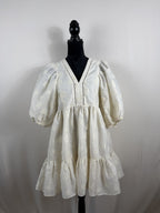 Hunter Bell Gaille Dress – Cream Jacquard – front
