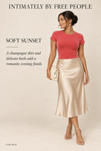 Intimately by Free People Coral Cropped Tee – styled: Soft Sunset