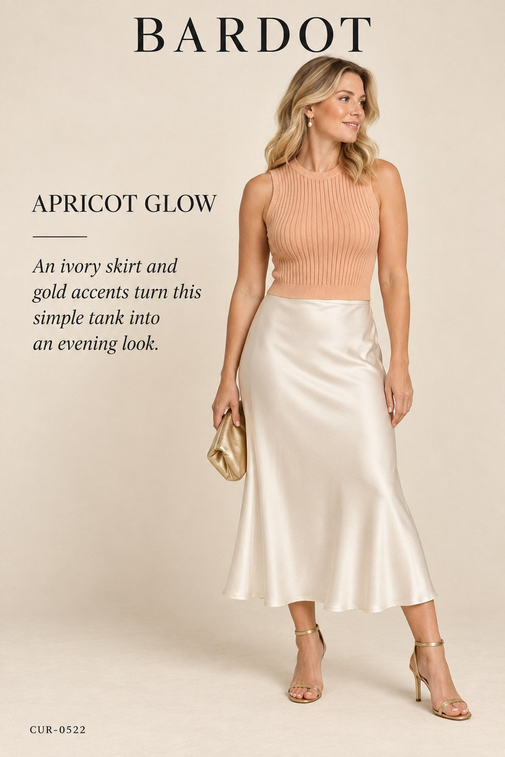 Bardot Tan Ribbed Sleeveless Crop Tank – styled: Warm Glow
