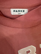 PARKE Dusty Rose Logo Crewneck Sweatshirt – label
