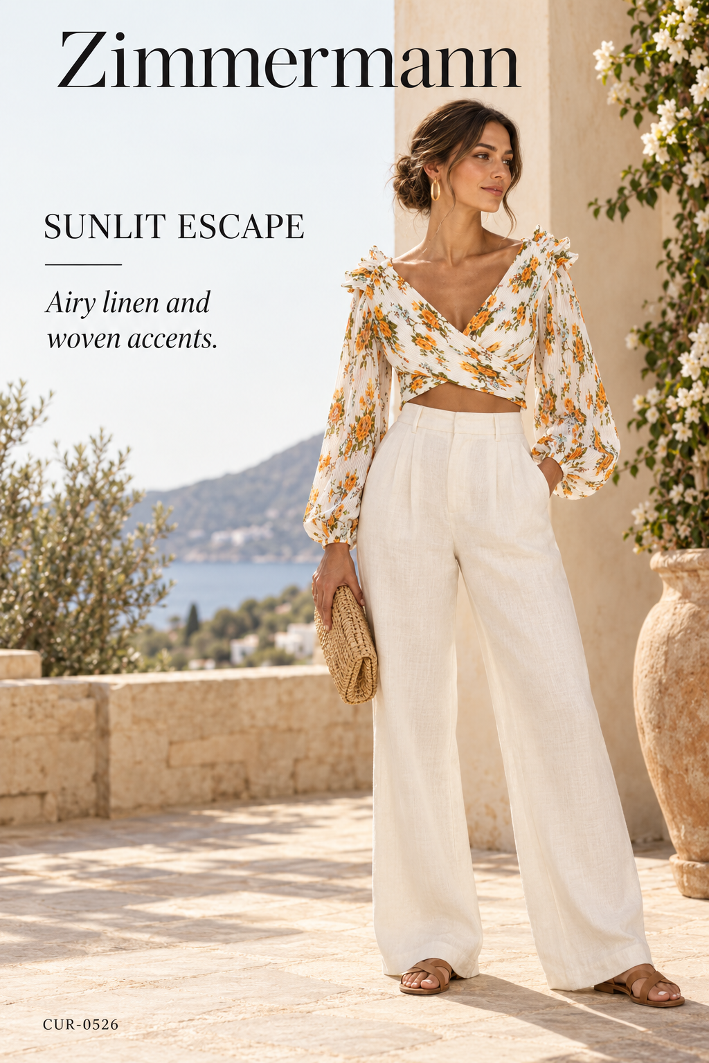 Zimmermann Golden Surfer Bodice – Tangerine Vine Floral